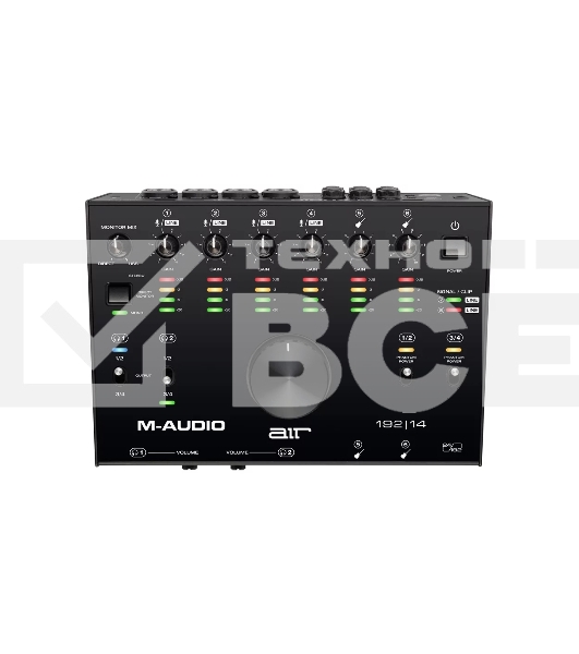 Аудиоинтерфейс USB M-audio AIR 192 14 [AIR192X14XEU] 24бит/192кГц, 4xXLR/TRS комбинированных входа с фантомным питанием +48В, 2х1/4