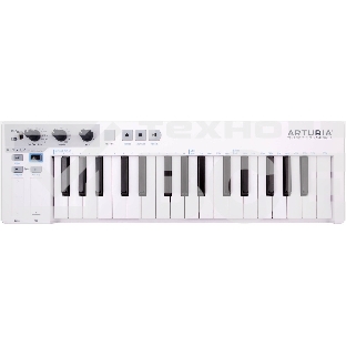 Клавиатура MIDI [430201] Arturia [KeyStep] 32 клавиши, мини-клавиатура с velocity&aftertouch, арпеджиатор, 8 голосный шаговый секвенсор, управление скоростью и Tap Tempo, кнопки Sustain Hold, Shift, разъемы MIDI In/Out, Sync In/Out, CV/Gate Outs, Sustain