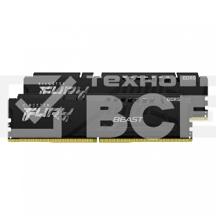 Оперативная память Kingston Fury Beast, DDR5, 64GB (2x32GB), 6000MHz, CL36, с радиатором, чёрный
