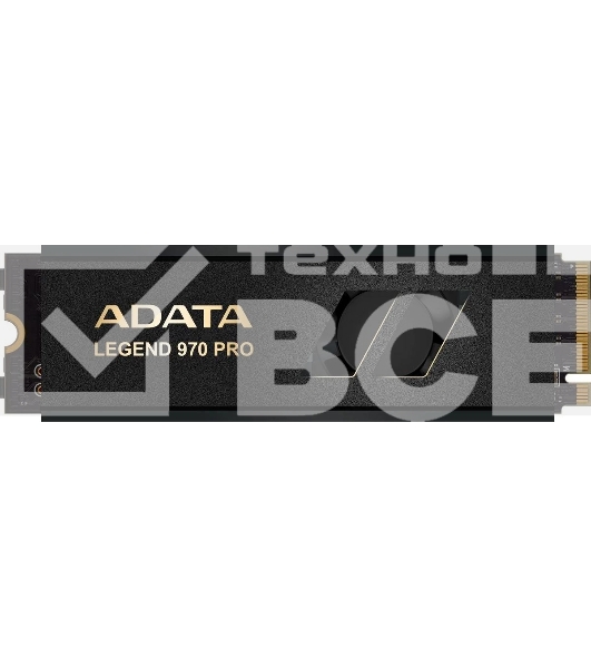 Накопитель SSD ADATA Legend 970 Pro, 1000 Гб, M.2 2280, PCIe 5.0 x4, NVMe 2.0, 3D TLC, R/W 13000/5800 МБ/сек, радиатор с вентилятором