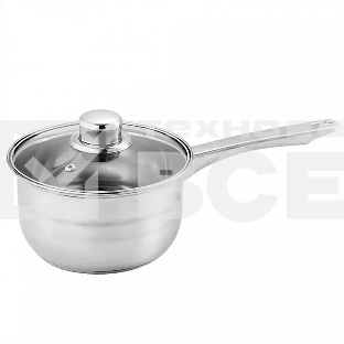 Ковш WEBBER BE-155/2 из нерж стали со стеклянной крышкой (d=16; 1.9 л) (12)