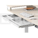 Стол для компьютера Cactus CS-EDL-DWT столешница ДСП светлый дуб каркас белый 120x71x60см, фото5