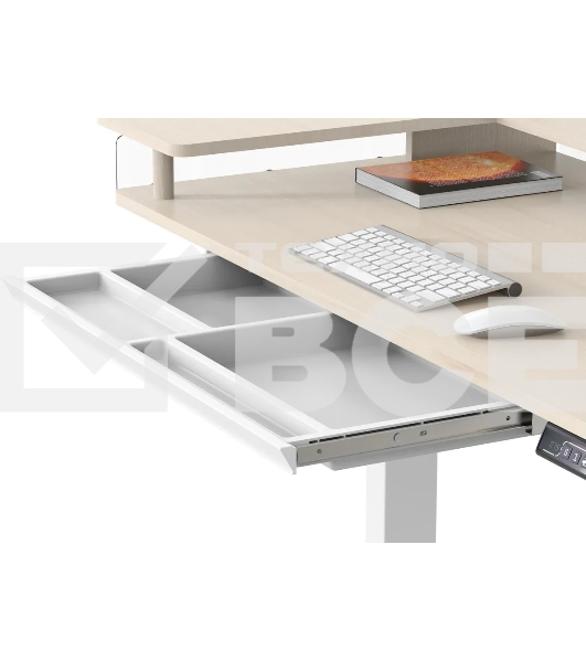 Стол для компьютера Cactus CS-EDL-DWT столешница ДСП светлый дуб каркас белый 120x71x60см