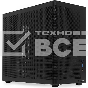 Компьютерный корпус без блока питания HSPD M210, Mesh Mid Tower, черный, 0.7 SPCC, 1x90мм mATX, mITX 140/280/150мм 1x2.5