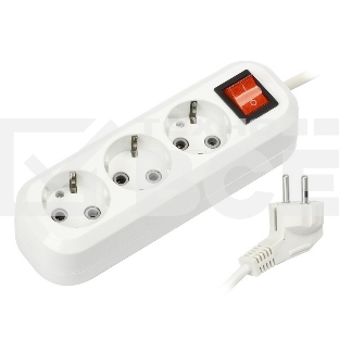 Удлинитель Smartbuy (SBE-16-3-02-ZS) 3 гнз х 2,0 м (16А/3.5 кВт, ПВС 3х1.0)