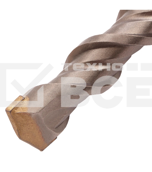 Бур по бетону Denzel двойная спираль, Cobalt W-tip, 22x460 мм, SDS PLUS