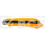 Нож Denzel 18 мм, сменное лезвие, SK4, метал. направляющая, нажимной фиксатор, фото2