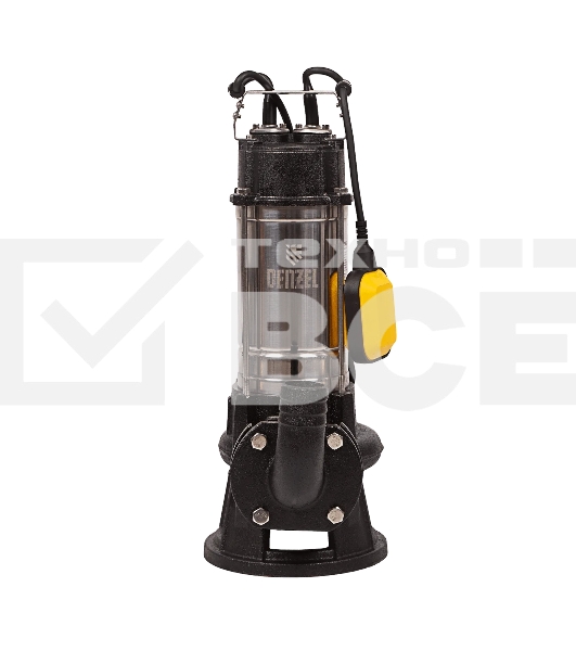 Фекальный насос Denzel FP1800-KS, 1800 Вт, напор 17 м, 26000 л/ч, нож-измельчитель 99806