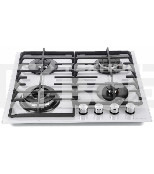 Газовая варочная панель Maunfeld EGHG.64.63CW/G, 4 конфорки, закаленное стекло, белый