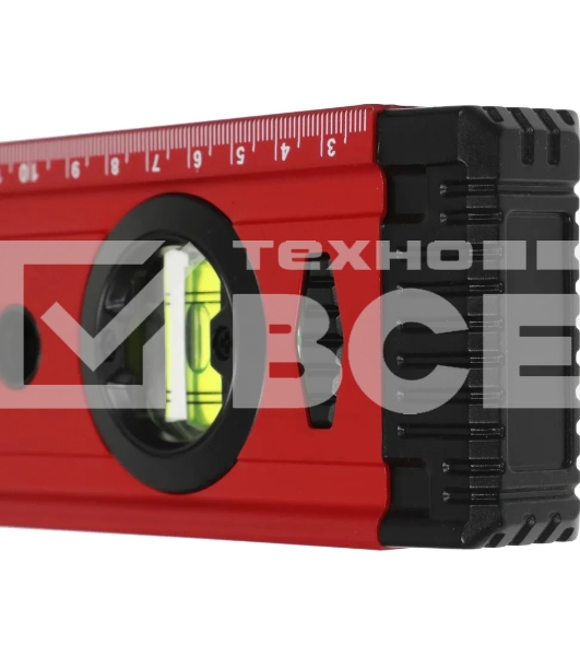 Уровень RGK U4150 пузырьковый 3глаз. магнит. красный (776073)