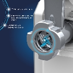 Мясорубка электрическая Аксион М43.02 белый / серый, 1900 Вт, 2.0 кг/мин, реверс, защита от перегрузки, насадки - 8, фото3