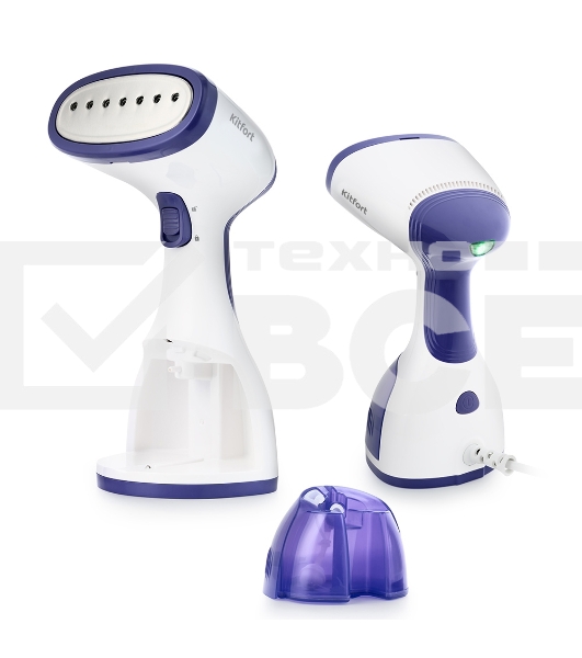 Отпариватель Kitfort KT-916-2 фиолетовый/белый, 1000 Вт, 15 г/мин, 260 мл