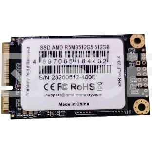 Накопитель SSD AMD Radeon R5 R5MS512G5, 512Gb, mSATA, SATA, R/W 553/480