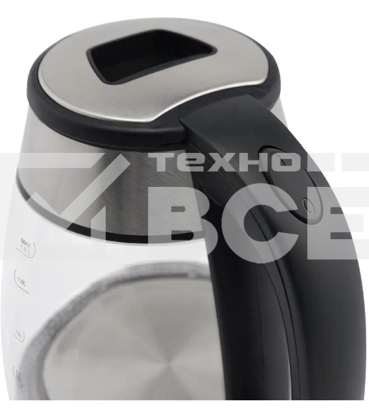 Чайник Scarlett SC-EK27G40, 1800Вт, 1.8л, серебристый/черный