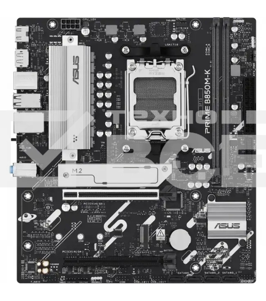Материнская плата ASUS PRIME B850M-K, AM5, AMD B850, 2xDDR5, 4xSATA, 2xM.2, 1xPCIe 5.0 x16, 1xPCIe 4.0 x8, 1xDP, 1xHDMI, 1x2.5Gb LAN, 2xUSB-A 10Gbps, 2xUSB-A 5Gbps, 4xUSB-A 2.0, 1xPS/2, 3x3.5 мм, 7.1, mATX