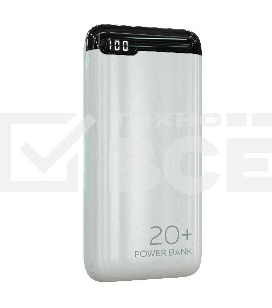 Портативный аккумулятор More choice (4620202550514) PB19-20 2USB 2.1A - 20000mAh белый