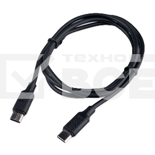 Кабель USB2.0 Cablexpert CC-USB2-CMCM-60-1M, Type-C/Type-C, 3A, 60Вт, PD/QC3.0, медь, 1м, черный, пакет