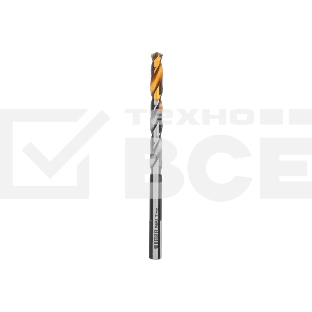 Сверло спиральное по металлу Denzel 7,0 x 109мм, Р6М5, Golden Tip
