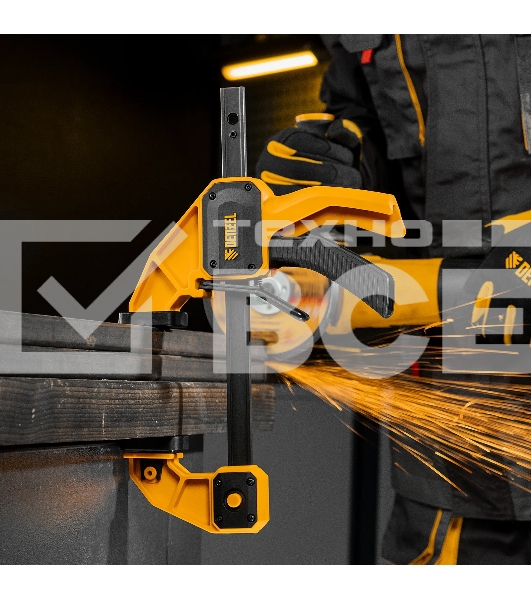 Струбцина Denzel F-образная, быстрозажимная, 150 х 80 мм, усиленный нейлоновый корпус