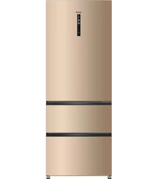 Холодильник Haier A4F742CGGU1 золотистый трехкамерный 277/129л морозилка снизу, No Frost