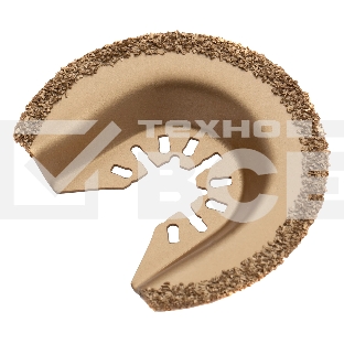 Насадка для МФИ Denzel режущая полукруг., HM, по плитке и дереву, 65 мм