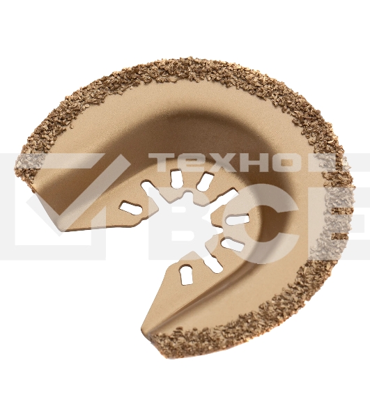 Насадка для МФИ Denzel режущая полукруг., HM, по плитке и дереву, 65 мм