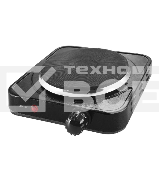 Плита настольная электрическая Centek CT-1506 черный, 1конф ЧУГУН 155мм, 1000Вт, индикатор работы