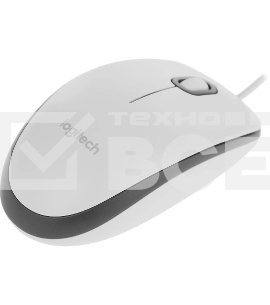 Мышь проводная Logitech M100 белый, 1000 dpi, USB, кнопки - 3