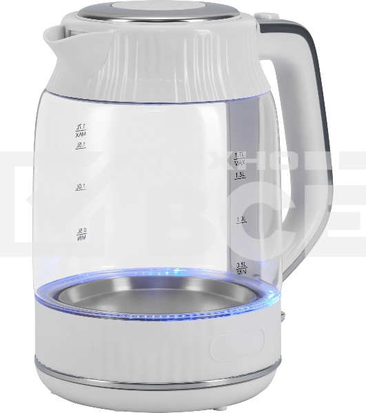 Чайник электрический Vitek VT-WK1059 1.7л. 2200Вт белый корпус: стекло/пластик