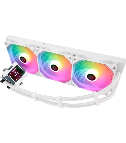 Водяное охлаждение для процессора Thermalright Frozen Warframe 420 ARGB (420мм, LED, White, ARGB/Fans: 3x140мм, 88.7CFM, 29.8dBA, 1750RPM/Pump height 60мм, 23dBA, 3000RPM, Rad thickness 27мм/S: 1851, 1700, 1200, 115X, 2011, 2066, AM5, AM4)