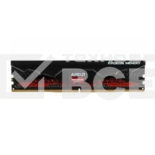 Оперативная память AMD Radeon R5, DDR5, 8GB (1x8GB), 5200MHz, CL40, с радиатором, красный/черный