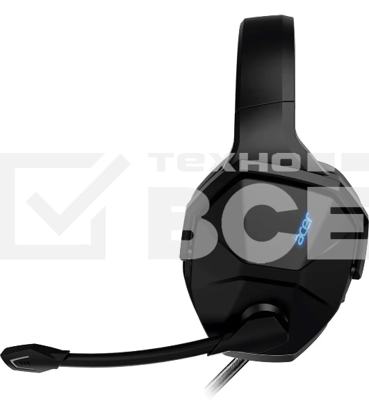 Наушники с микрофоном Acer OHW312 черный 2м мониторные USB оголовье (ZL.HDSEE.007)