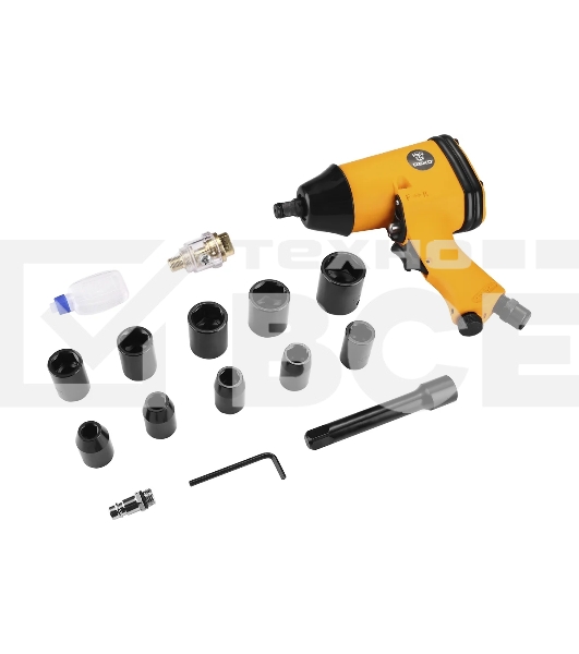 Гайковерт Deko DKPT01 SET 3 142л/мин красный/черный