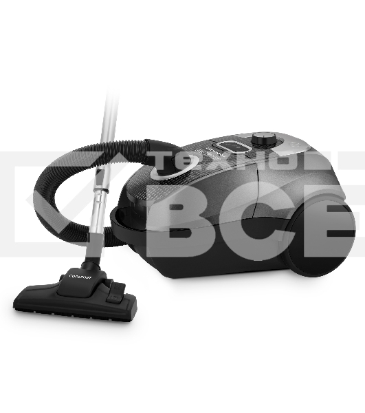Пылесос Coolfort CF-3041 (MC) черный/серый, мощность всасывания 450 Вт, уборка сухая, пылесборник мешок 3 л.