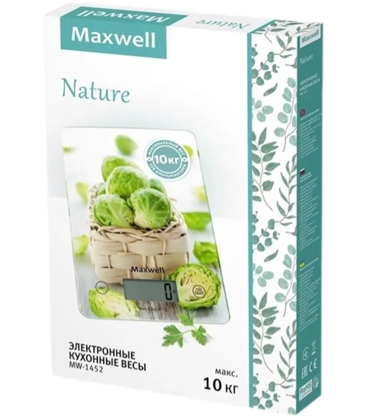 Весы кухонные электронные Maxwell Nature MW-1452, рисунок
