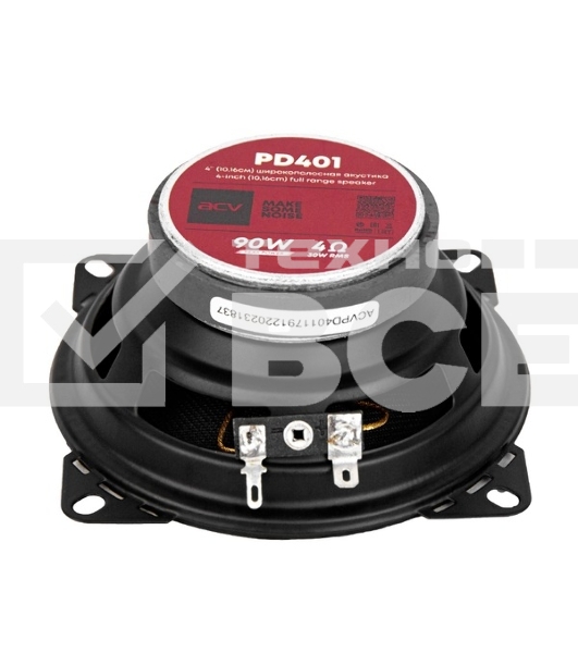 Колонки автомобильные ACV PD-401 BEATS (без решетки) 90Вт 88дБ 4Ом 10см (4дюйм) (ком.:2кол.) коаксиальные однополосные