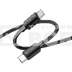Кабель Hoco X96 Hyper TYPE-C TO TYPE-C USB Type-C (m)-USB Type-C (m) 1м черный коробка, фото 1