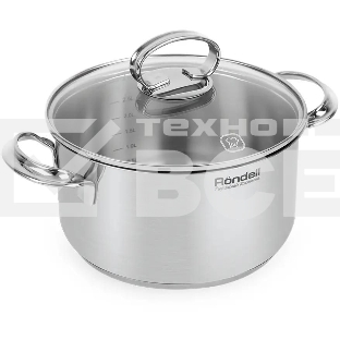 Кастрюля Rondell Zart RDS-1226, 3.1 л, 20 см, с крышкой, стальной