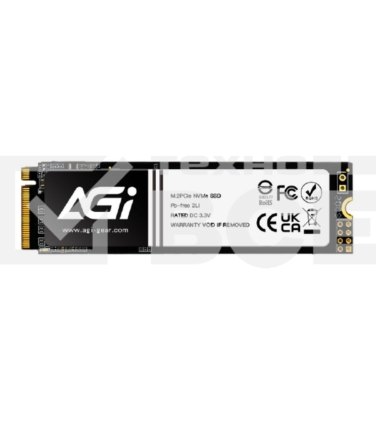 Накопитель SSD AGI AI198, 256Gb, PCIe 3.0 x4, M.2 2280, NVMe, R/W 1950/1200