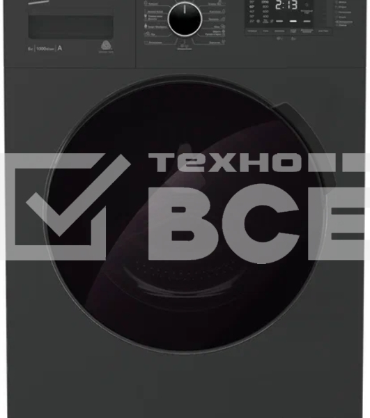 Стиральная машина Beko WSPE7612A антрацит, загрузка фронтальная 7 кг, 1200 об/мин., класс: А