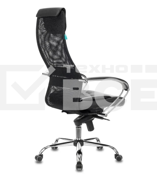 Кресло руководителя Бюрократ CH-609SL/BLACK TW-01 TW-11 черный, спинка сетка, искусст.кожа/ткань, крестовина хром