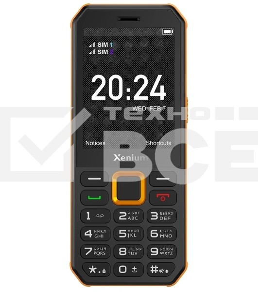 Мобильный телефон Xenium X300 черный/оранжевый