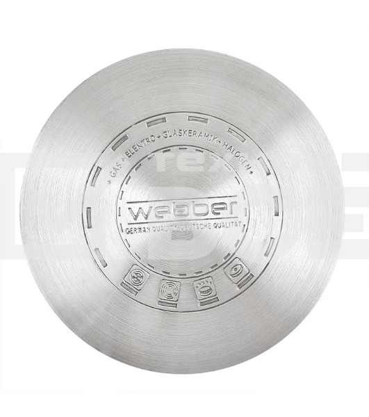 Ковш WEBBER BE-155/2 из нерж стали со стеклянной крышкой (d=16; 1.9 л) (12)