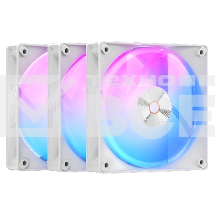 Вентилятор для корпуса Ocypus Delta F12 WH 3 IN 1, 120x120x25mm, 4-PIN PWM, 500-2000 RPM, 29 DBA MAX, HYDRO BEARING