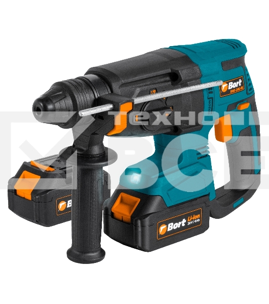 Перфоратор аккумуляторный Bort BHD-20Li-BL (2x4,0А.ч) (93412697) Напряжение аккумуляторной батареи 20 В; Двигатель Бесщеточный двигатель; Энергоемкость аккумуляторной батареи 4 А·ч; Тип аккумуляторной батареи Li-Ion; Скорость холостого хода ...1200 об/мин