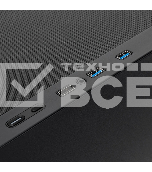 Компьютерный корпус без блока питания HSPD M320, Mesh Mini-tower, черный, slide TG, 0.45 SPCC, 2x140мм ARGb+1x120мм ARGb mATX, mITX 160/340/184мм 2x2.5