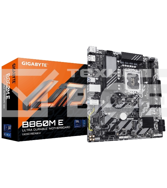 Материнская плата Gigabyte B860M E Soc-1851 Intel B860 2xDDR5 mATX AC`97 8ch(7.1) GbLAN RAID+HDMI+DP