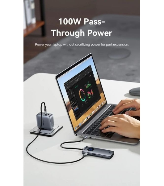 USB-концентратор Vention TQZHB, USB Type-C, USB/HDMI/RJ-45/USB Type-C, USB Type-C