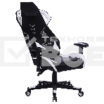 Кресло игровое Cactus CS-CHR-090BLW черный/белый, сиденье черный/белый, эко.кожа, крестовина пластик, пластик черный/белый, фото14
