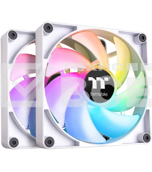 Вентилятор для корпуса Thermaltake CT140 ARGB 140х140x25 белый 4-pin 30.5дБ (упак.:2шт) (CL-F154-PL14SW-A) Ret